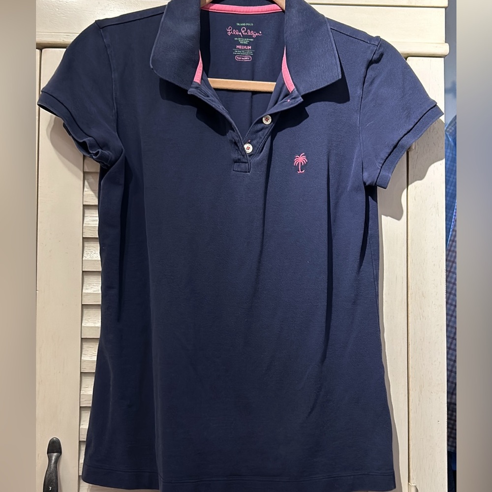Lilly Pulitzer navy polo- medium
